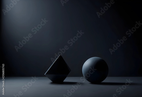 Geometric still life with d...