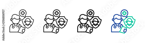 Primary Care Icon Collection Different Style Outline