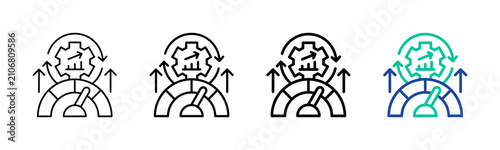 Operational Efficiency Icon Collection Different Style Outline