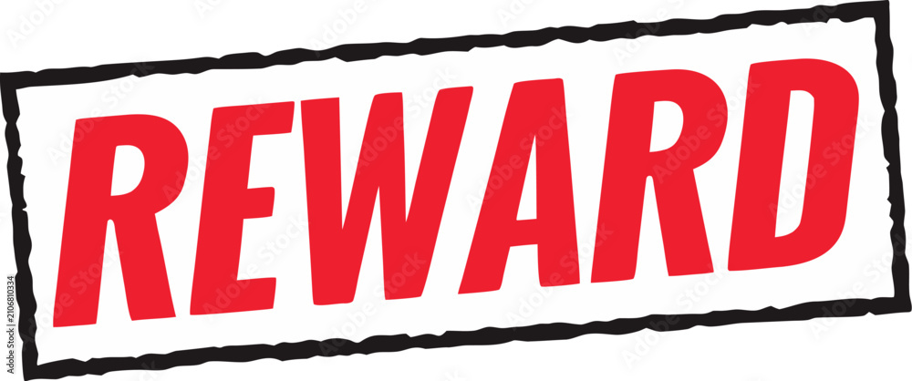 Fototapeta premium Red Reward Rubber Stamp Vector Graphic Sign