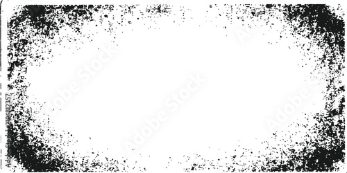 Konstfotografi Grunge Texture Frame: A distressed, grimy frame with a rough, speckled texture, offering a vintage or aged aesthetic for your designs