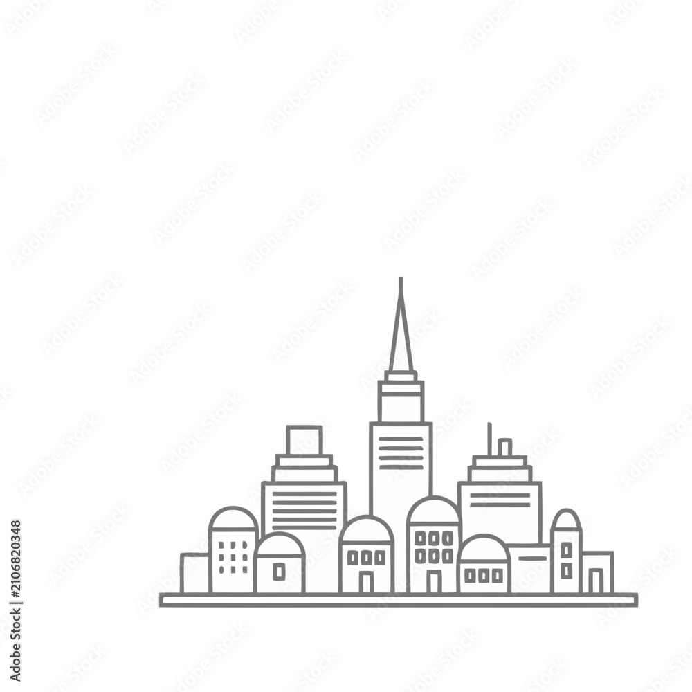 Fototapeta premium City skyline outline