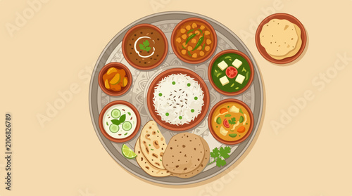 Flat illustration of Indonesian specialties
