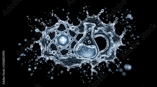 World science day background image, water style