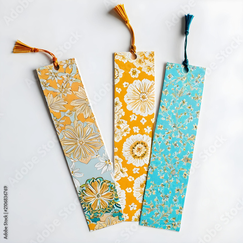 Three colorful floral patte...