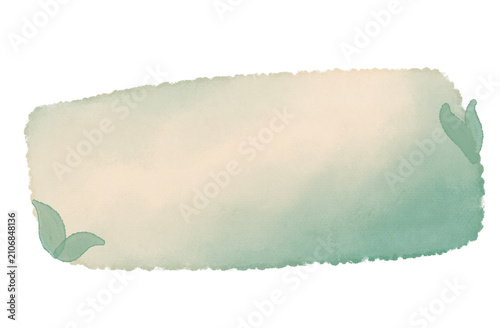 Soft Light Green Watercolor Brush Stroke Banner Texture Background Element
