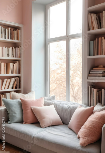 Cozy living room interior w...