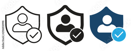Home insurance icon. House shield symbol. Simple pictogram for property protection, residential safety, real estate insurance, secure housing and home security service.