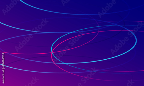 Abstract purple background with blue and pink lines. Vector illustration
