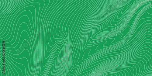 Fotografía Green & blue curvy geometric lines wave pattern texture on colorful background