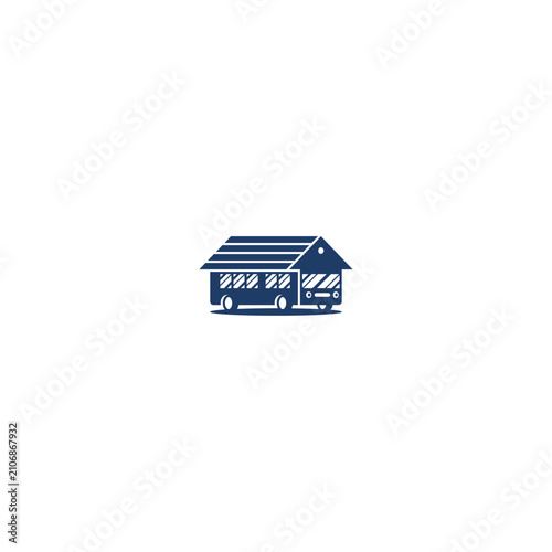 Home travel by bus logo.