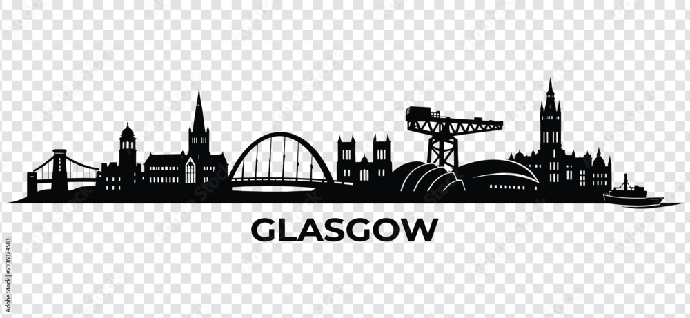 Obraz premium Glasgow skyline silhouette