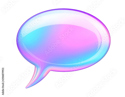 Vibrant Gradient Speech Bubble Icon Design
