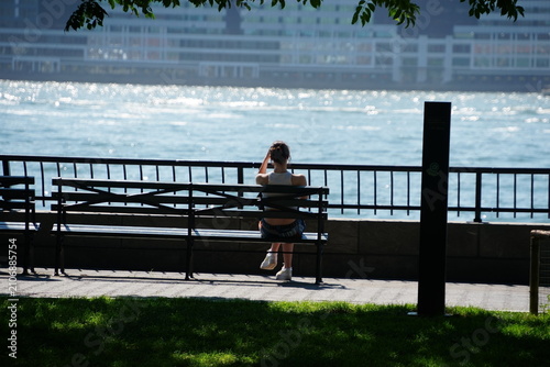 bench by water