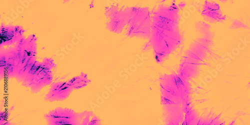 Pink Acrylic Display. Dye Pattern. Orange Brush
