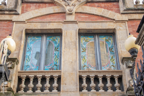 Art Nouveau window details of Casa Lis, Salamanca