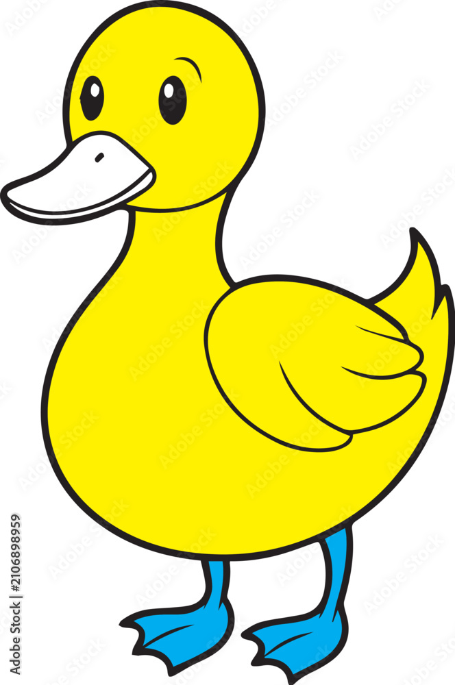 Fototapeta premium yellow duck cartoon