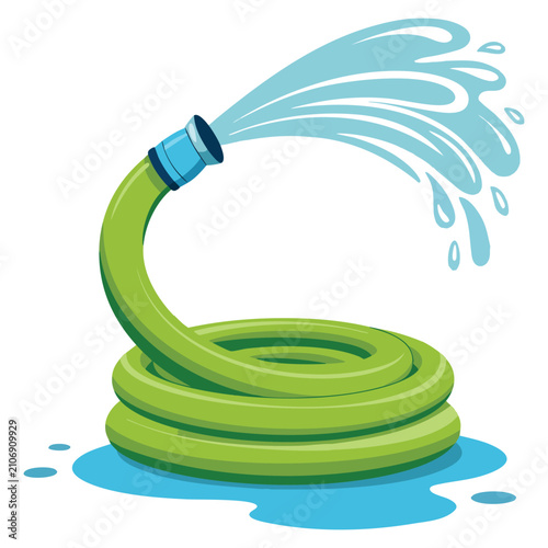 Isolated colored water hose gardening icon vector illustration suitable for irrigation garden equipment and outdoor themes