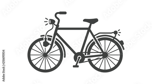 Quadro su tela Bicycle with water bottle attached.