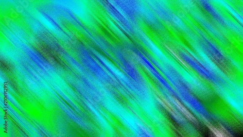Obraz na plátne Vibrant Diagonal Brush Strokes in Electric Blue and Neon Green - Abstract Textur