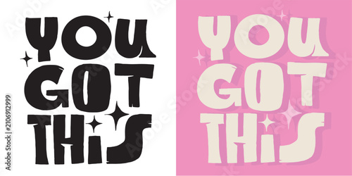 Tableau sur toile Trendy print -  hand drawn doodle lettering quote