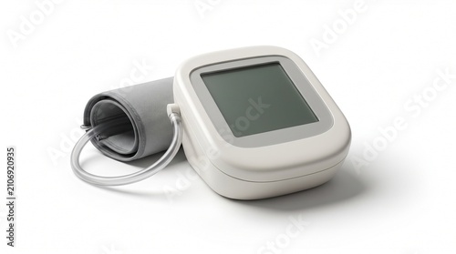 Generic Blood Pressure Monitor Isolated on White Background