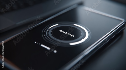 Smartphone restring progress indicator