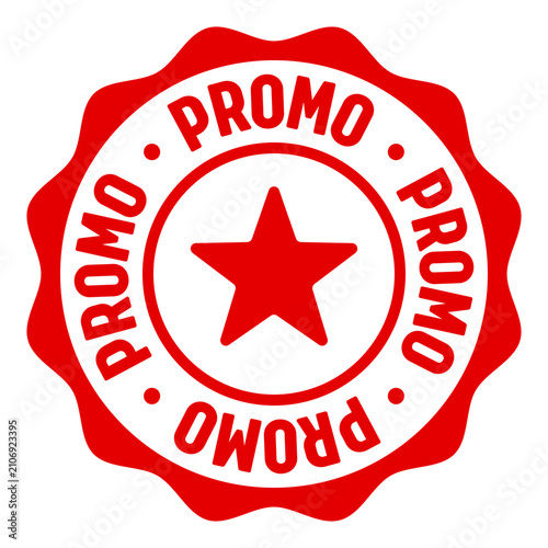 promo seal badge. promo label sticker. Vector sign