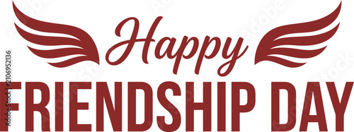 Cuadro en lienzo Happy friendship day wishes celebrate bonds with heartfelt greetings and winged