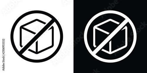 Fotografía Sugar free prohibition sign vector set