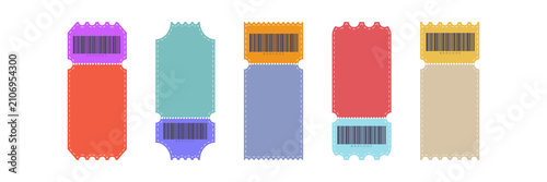 Fotografía Colorful ticket stubs graphic design elements for event marketing materials on t