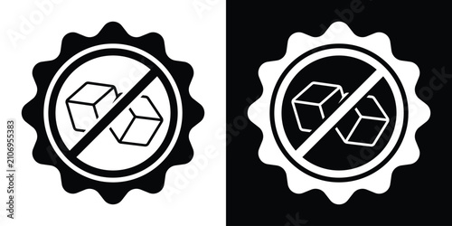Quadro su tela Sugar free rosette stamp vector icon set