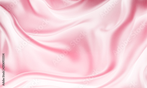 Obraz na plátně Smooth elegant pink silk or satin luxury cloth texture background