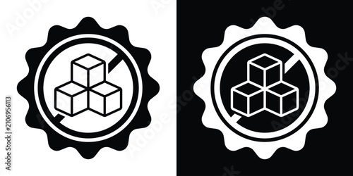 Quadro su tela Sugar free rosette stamp vector icon set