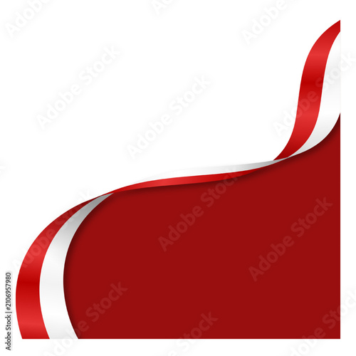 Curved Satin Ribbon Forms Elegant Frame Accent