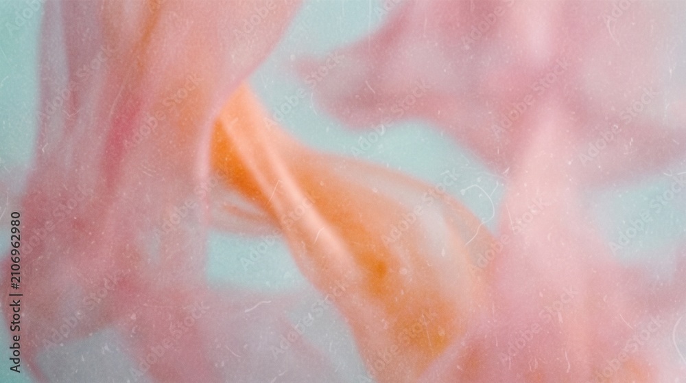 Fototapeta premium Dreamy Soft Blurred Pastel Silk Fabric with Vintage Y2K Aesthetic. Soft Blurred Vintage Pastel Fabric Background with Elegant Folds