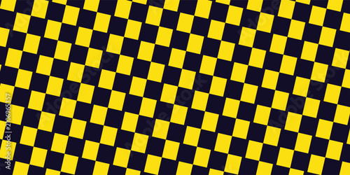 Black and yellow checkered pattern, Checkerboard seamless pattern