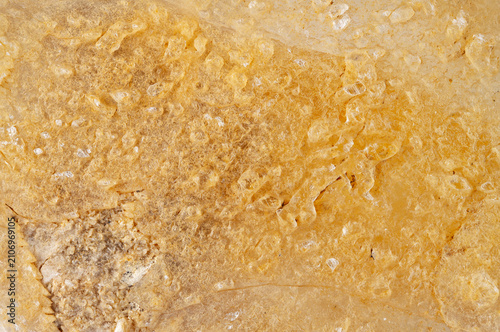 Crystal formation of gypsum with clear structure and texture in natural setting