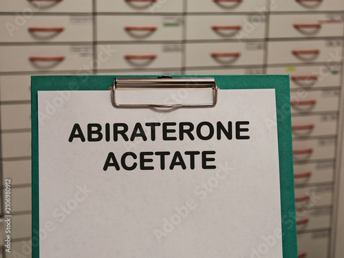 Foto ABIRATERONE ACETATE androgen synthesis inhibitor for prostate cancer displayed o