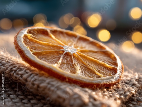 Dried orange slice resting ...