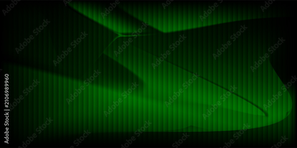 Obraz premium Dark green neon gradient ribbed glass. Vector ribbed glass texture background. Mesh gradient. acrylic ribbed bath surface. Reeded glass background semitransparent overlay. Bath wall window