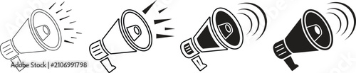 Konstfotografi Megaphone Icon set