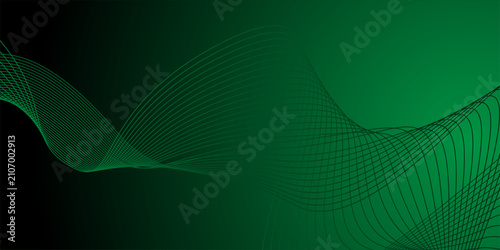 Tableau sur toile Abstract Green Digital Wave Pattern Design 1.