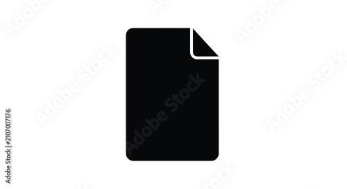 фотографія Black paper sheet silhouette against a white background a simple graphic represe