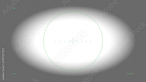 Obraz na plátně Recon binocular mil-scale viewfinder overlay, transparent PNG
