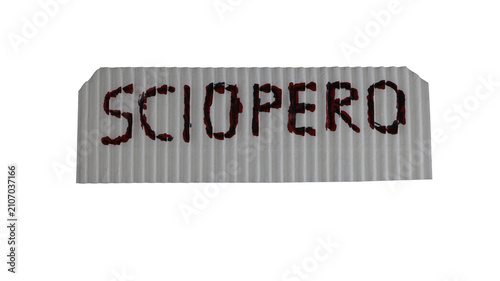 фотографія SCIOPERO banner with transparent PNG background