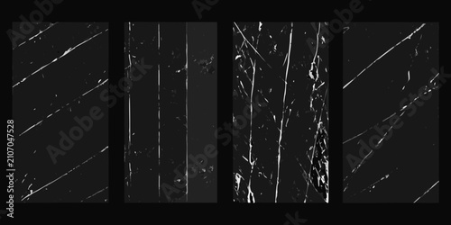 Foto Scratch textures and distressed dark panels black and white