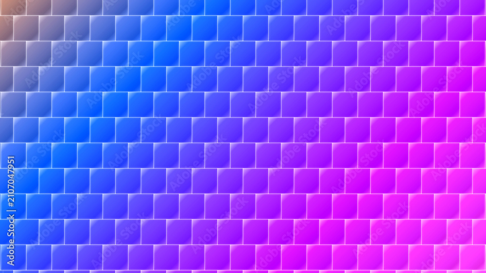 Fototapeta premium Abstract geometric gradient brick pattern