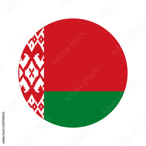 Belarus Flag Round Icon – Circular National Flag Symbol of Belarus