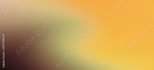 Panoramic noisy orange green pink black abstract background. Color gradient.